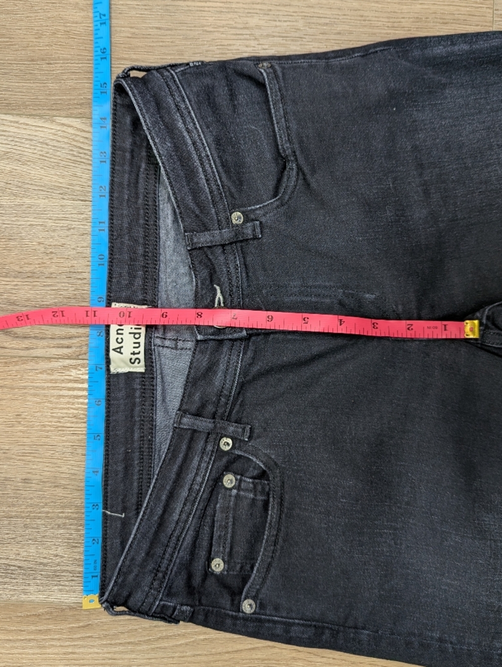 Acne Studios Low Raven Jeans – Black – Size 30/32 - Picture 6 of 9